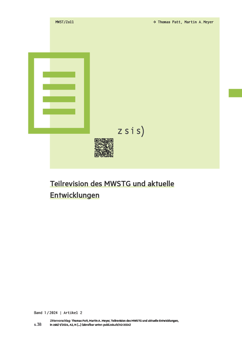 cover_teilrevision-mehrwertsteuergesetz-und-aktuelle-entwicklungen_zsis_thomas-patt_martin-a-meyer